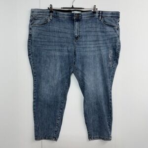 NEW‎ Sonoma Jeans Womens 28W 52X28 Blue Skinny All About Comfort Stretch